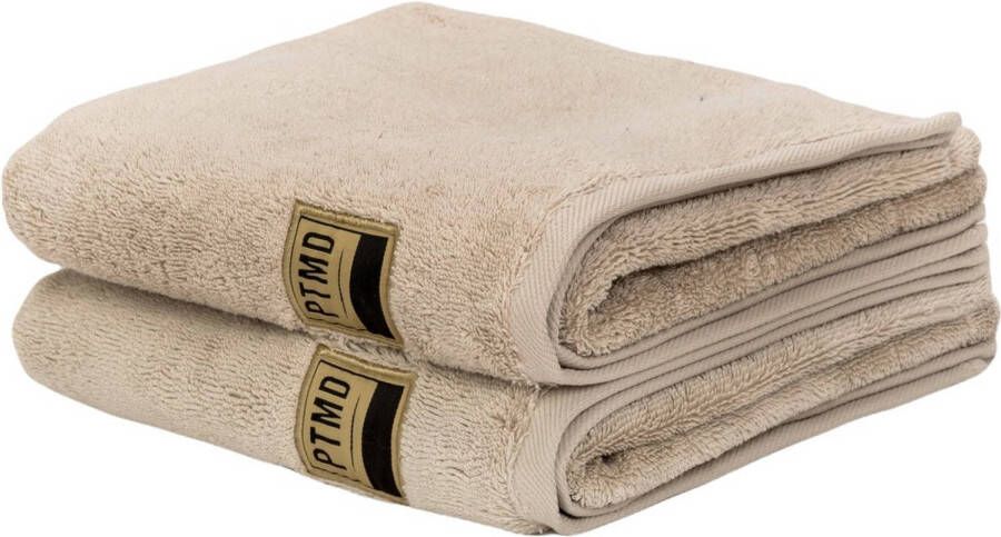 Benza Luxe Handdoeken Badhanddoek 100% katoen 600 g m² 50 x 100 cm- Créme Set Van 2