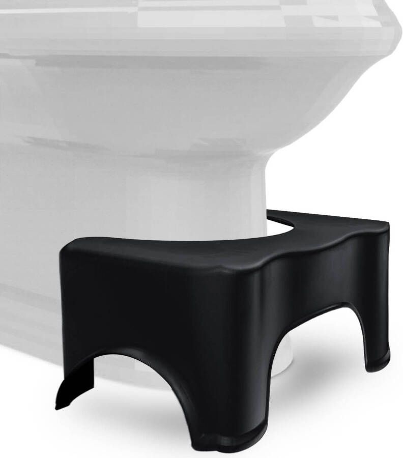 BUDDLEY Toiletkrukje Zwart WC Krukje Volwassenen WC Krukje voor de juiste houding