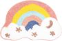 Clayre & Eef Badmat 60x40x1 cm Meerkleurig Polyester Regenboog Meerkleurig - Thumbnail 1