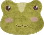 Clayre & Eef Badmat 60x48x1 cm Groen Polyester Kikker Groen - Thumbnail 1