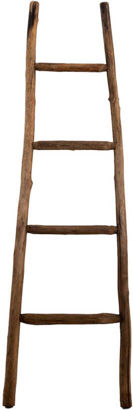 Clayre & Eef Handdoekhouder Ladder 43x3x155 cm Bruin Hout Handdoekladder Bruin Handdoekladder