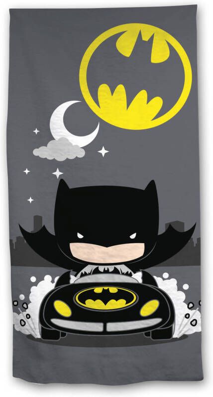 DC Comics strandlaken Batman 70 x 140 cm katoen grijs zwart