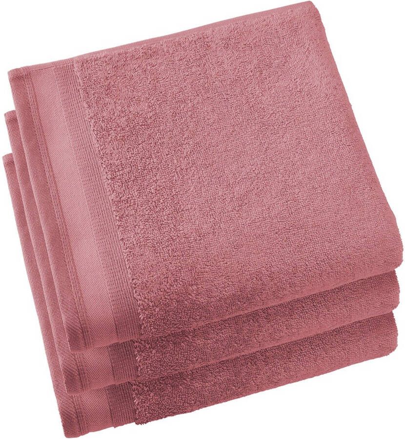 De Witte Lietaer badhanddoek Contessa 50 x 100 cm roze 3 stuks