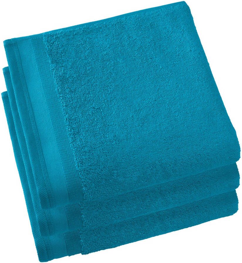 De Witte Lietaer badhanddoek Contessa 50 x 100 donkerblauw 3 st
