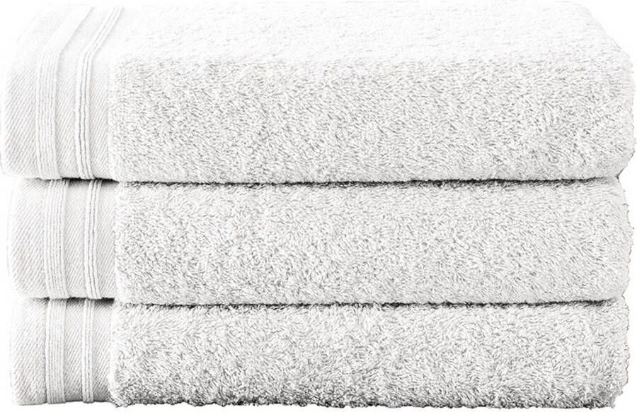 De Witte Lietaer badhanddoek Imagine 100 x 50 cm katoen wit 3 st