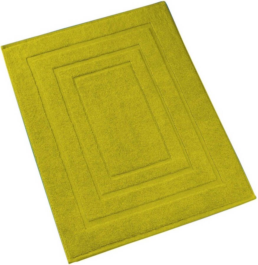 De Witte Lietaer badmat Pacifique 75 x 50 katoen geel groen