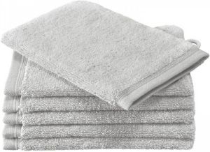 De Witte Lietaer Washandjes Contessa 16 X 22 Cm Zilver 6 Stuks