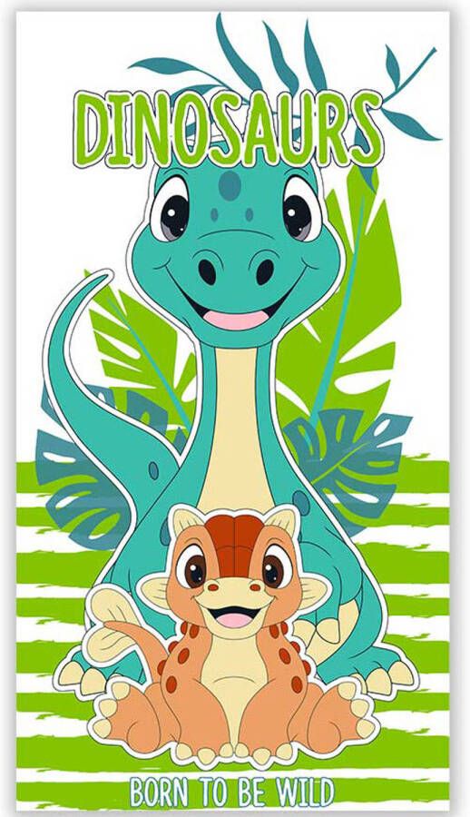 Dino saurus Strandlaken Born to be Wild 70 x 140 cm Polyester