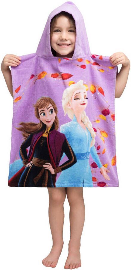 Disney Frozen Poncho Badcape Leaves 50 x 115 cm Katoen