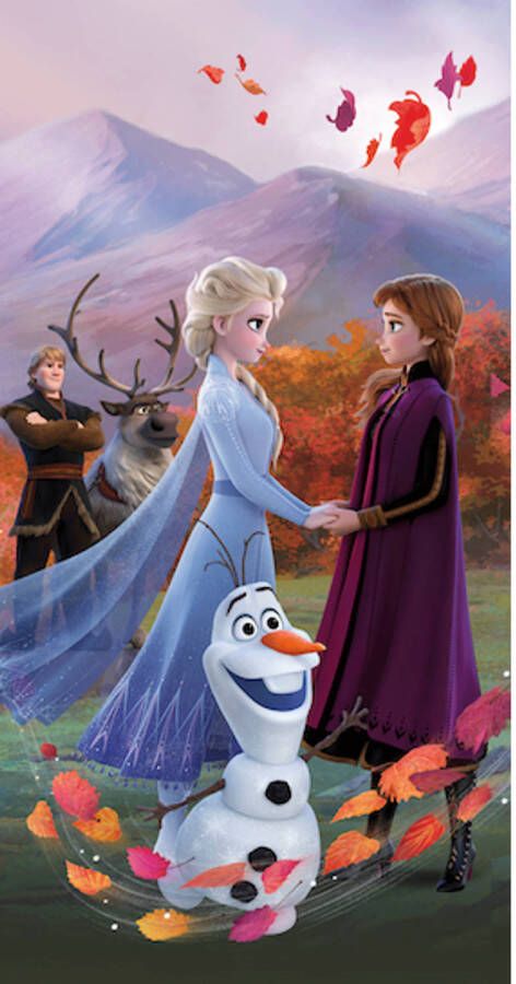 Disney Frozen strandlaken Wind 70 x 140 cm Katoen