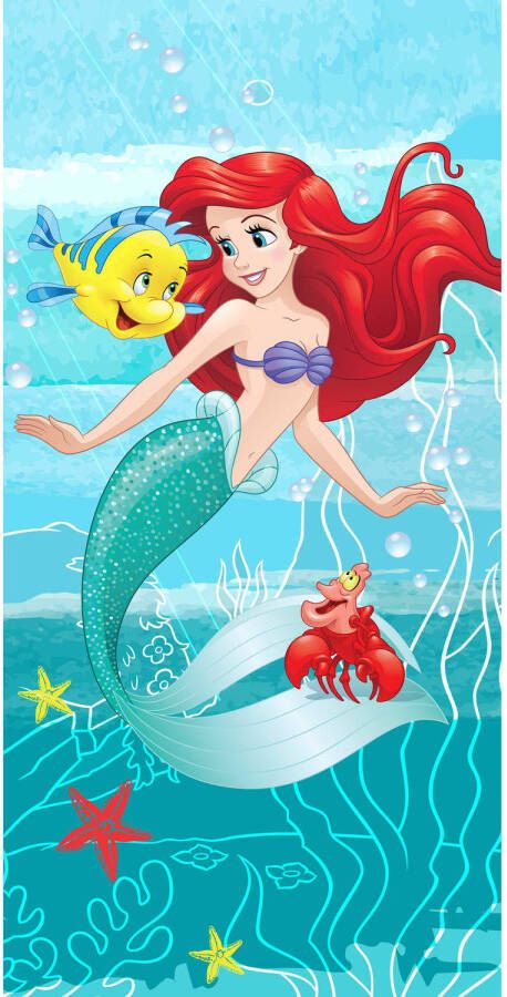 Disney Kleine Zeemeermin Strandlaken Ariel 70 x 140 cm Katoen