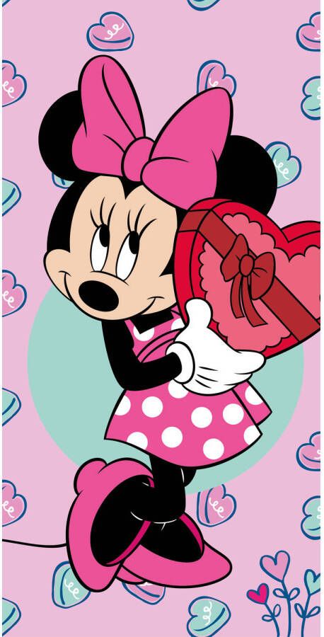 Disney Minnie Mouse Strandlaken Heart 70 x 140 cm Katoen