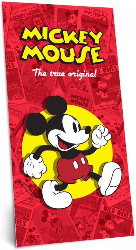 Disney strandlaken Mickey Mouse 150 x 75 cm katoen rood geel