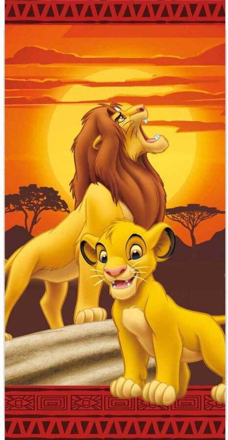 Disney The Lion King Strandlaken Mufasa & Simba 70 x 140 cm Katoen