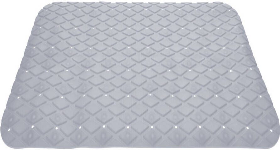 Excellent Houseware Badmat antislip grijs 55 cm vierkant Badmatjes