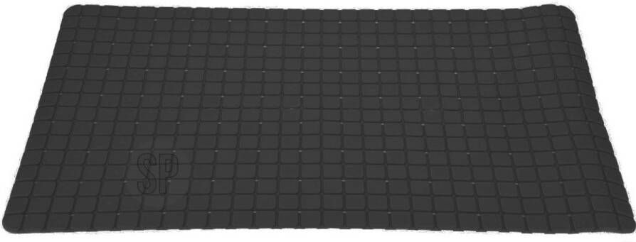 Excellent Houseware Badmat anti-slip zwart 69x39 cm Badmatjes