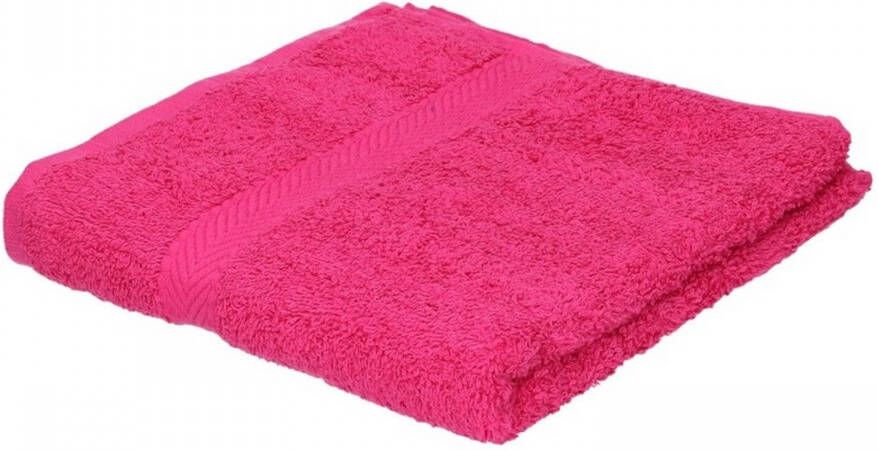 Towelcity Badkamer douche handdoeken fuchsia roze 50 x 90 cm Badhanddoek