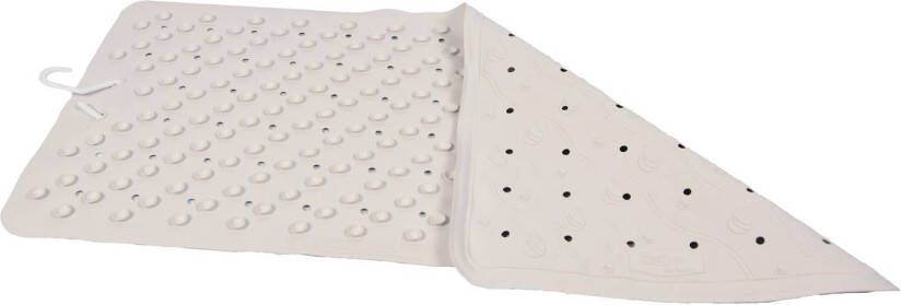 Merkloos Badmat Wit- 76 x 36 cm antislip mat voor bad en douche Rubberen Antislip Douchemat 36x76 cm Kwaliteit Wit
