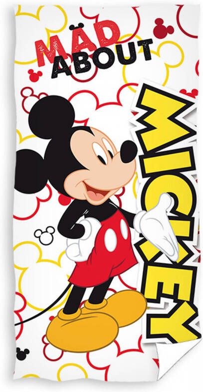 Slaap Vaak Disney Mickey Mouse Strandlaken Mad About 70 x 140 cm Katoen