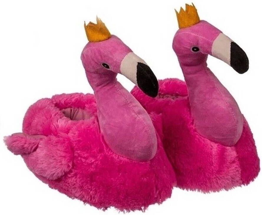 Merkloos Warme flamingo pantoffels voor dames 37 38 Sloffen volwassenen