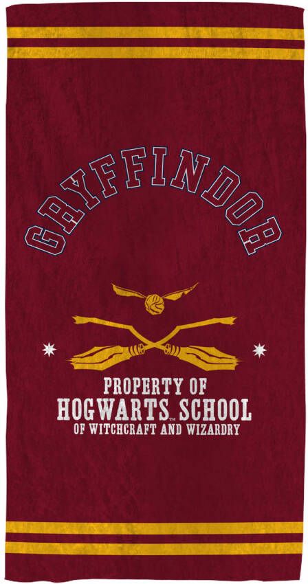 Harry Potter Strandlaken Gryffindor Quidditch 75 x 150 cm 100% Katoen