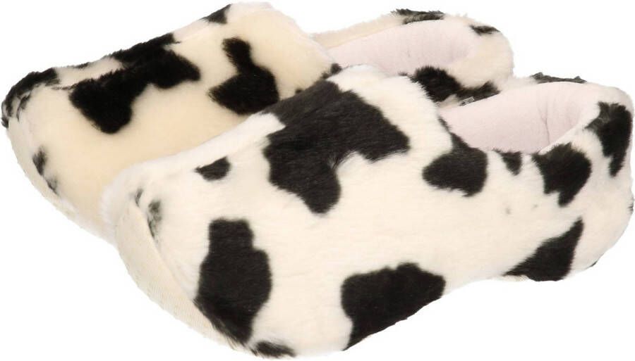 Merkloos Klomp pantoffels sloffen met koe print voor jongens meisjes kinderen 34-35 Sloffen volwassenen