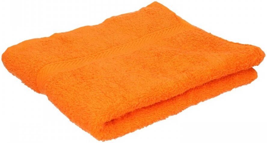 Towelcity Badkamer douche handdoeken oranje 50 x 90 cm Badhanddoek