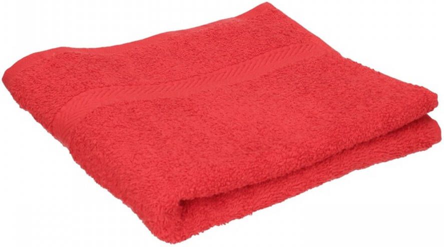 Towelcity Badkamer douche handdoeken rood 50 x 90 cm Badhanddoek