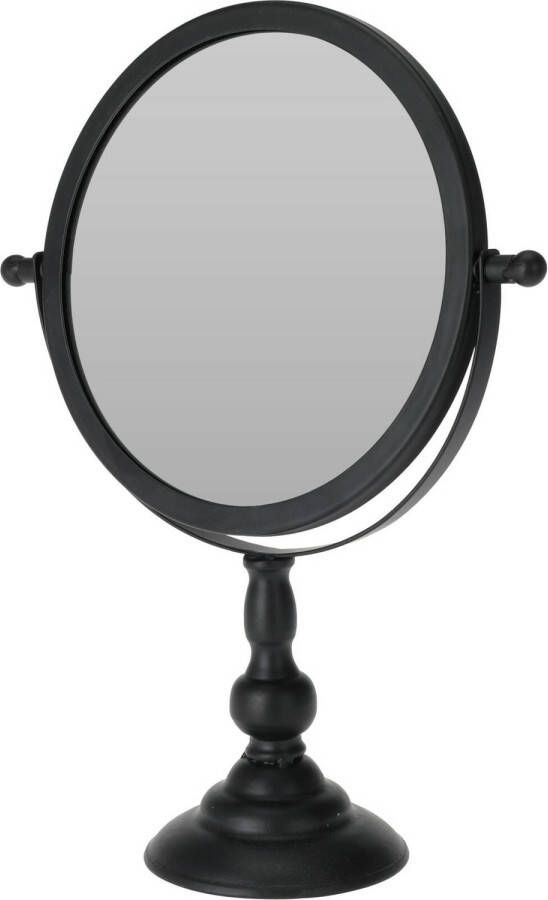 Merkloos Make-up spiegel scheerspiegel op voet 25 x 10 x 33 cm zwart Make-up spiegeltjes