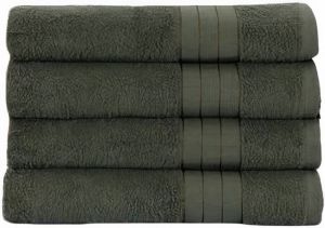 Merkloos Muller Textiles Badhanddoek 50 X 100 Cm Katoen Groen 4 Stuks