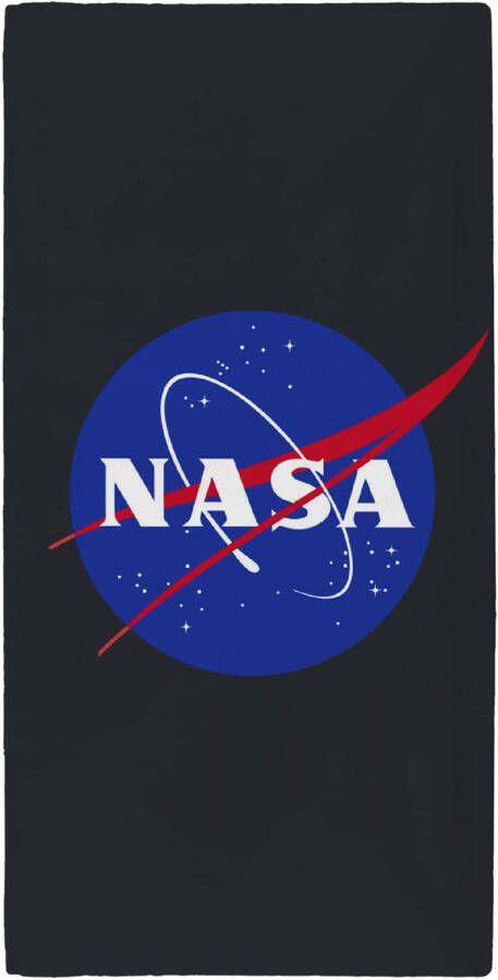 SimbaShop NASA Logo Strandlaken 70 x 140 cm Zwart