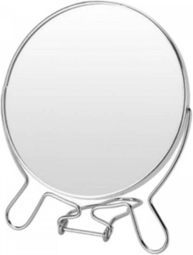 KoopjeXL Orange85 Make-up spiegel Tafel Staand 2x vergroting Scheerspiegel Cosmetica Draagbaar Metaal