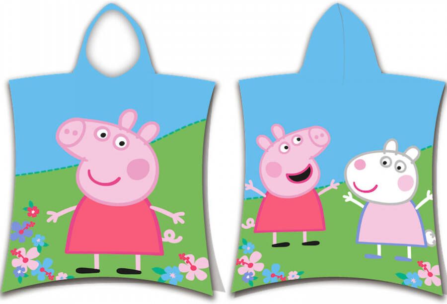 SimbaShop Peppa Pig en Suzy Sheep badponcho 50 x 115 cm Multi