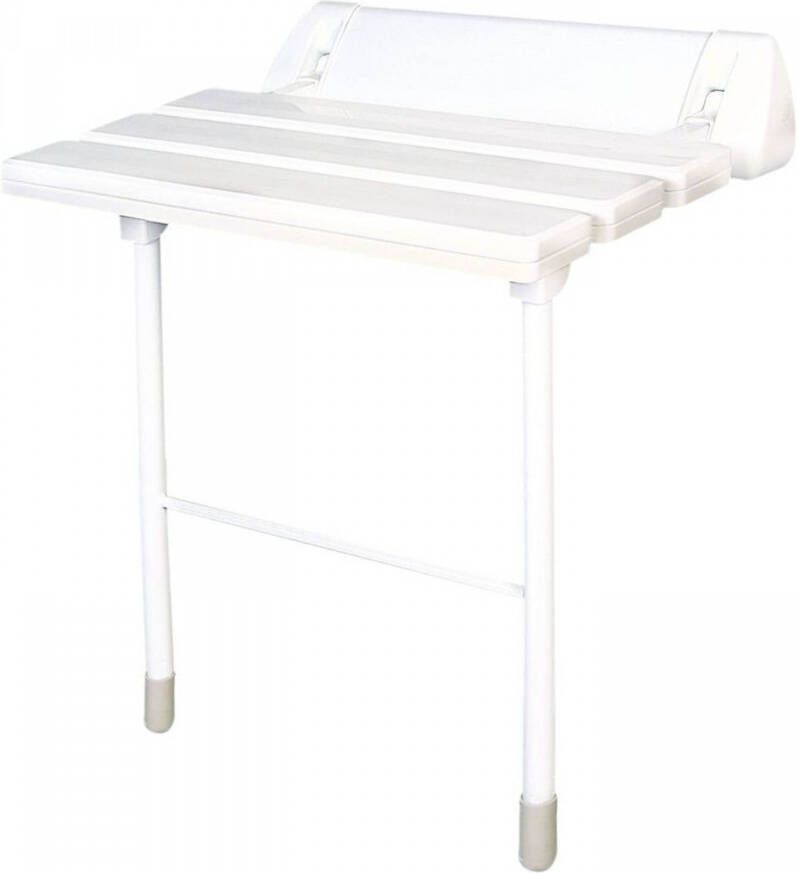 Sapho Opklapbare Douchezitting met Steunpoot Handicap 51x23 cm Wit
