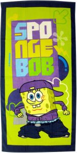 Merkloos Spongebob Badlaken Geel Junior 70 X 140 Cm