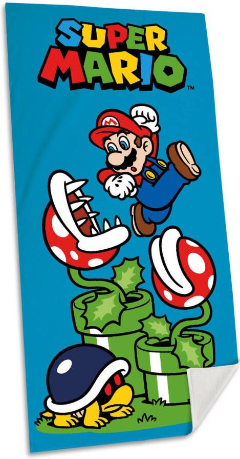 Merkloos Super Mario strand badlaken 70 x 140 cm katoen voor kinderen Strandlakens