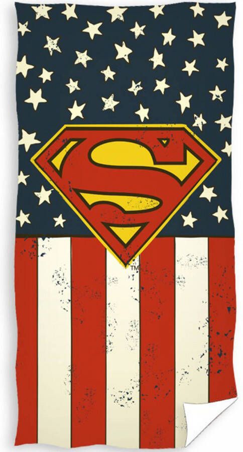 SimbaShop Superman Strandlaken Flag 70 x 140 cm Multi