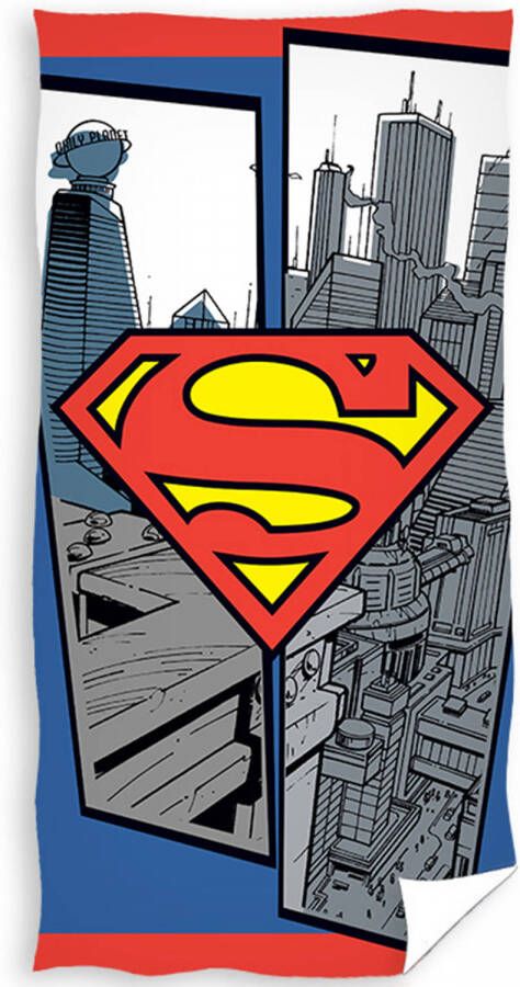SimbaShop Superman Strandlaken Logo 70 x 140 cm Katoen