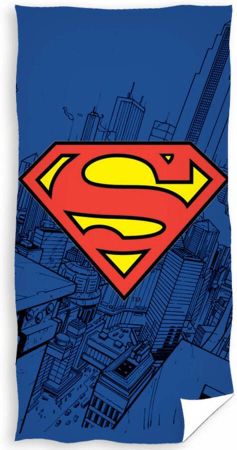 SimbaShop Superman Strandlaken Logo 70 x 140 cm Katoen