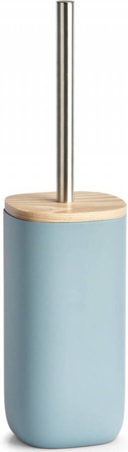 Merkloos Wc-borstels met blauwe houder van polyresin 37 5 cm Toiletborstels