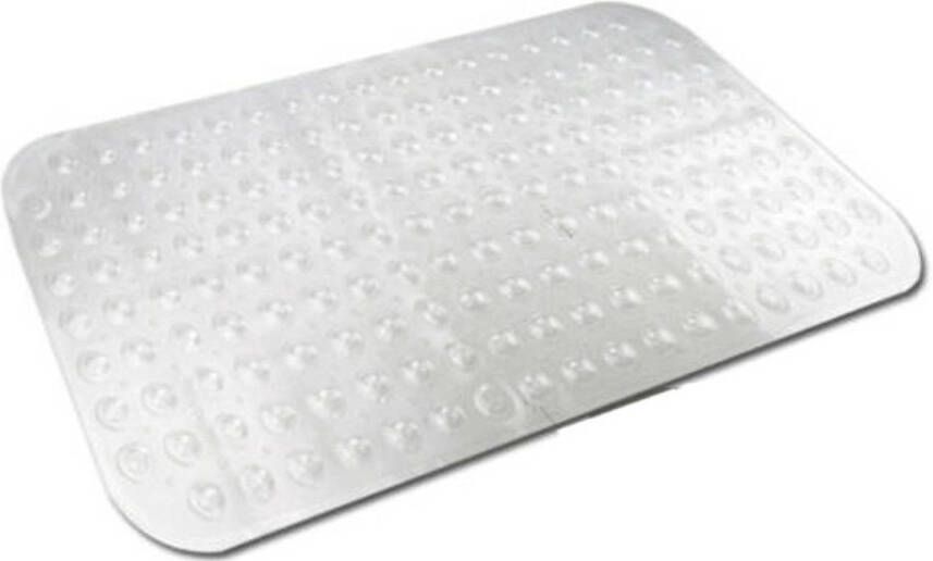 Merkloos Transparante bad douchemat anti-slip 52 x 53 cm Badmatjes