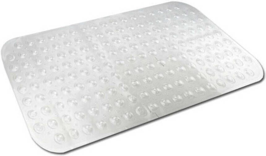 Merkloos Transparante bad douchemat anti-slip 79 x 37 cm Badmatjes