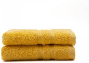 Merkloos Vandaag Set Van 2 Safran Handdoeken 100% Katoen 50 X 100 Cm