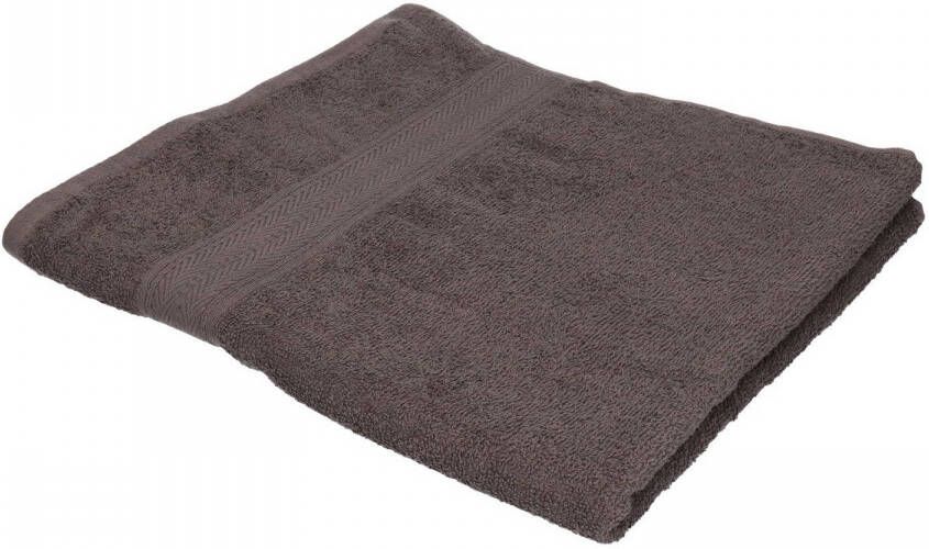 Merkloos Badkamer douche handdoeken grijs 70 x 140 cm Badhanddoek