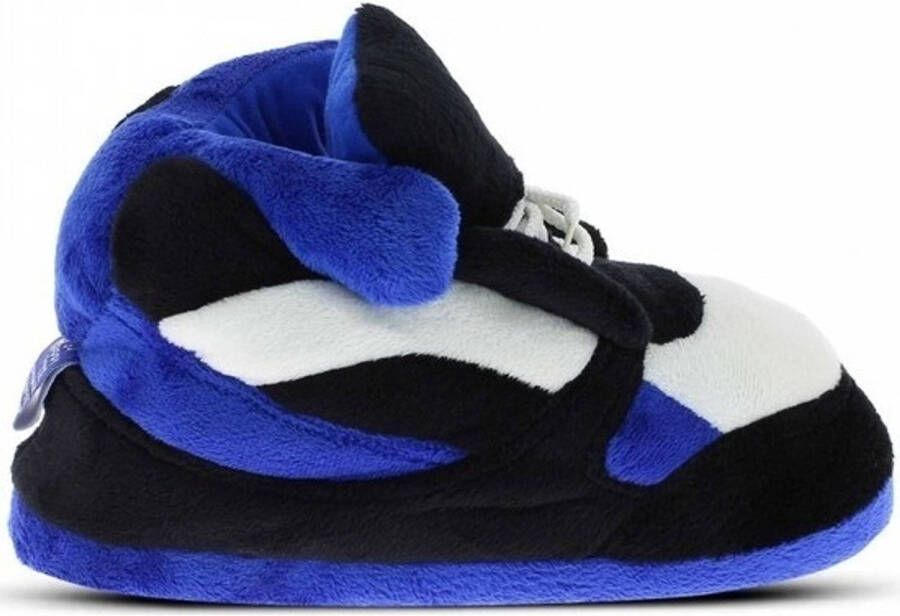 Merkloos Warme sneaker slofjes pantoffeltjes blauw zwart wit voor volwassenen 2XL (45-48) Sloffen volwassenen