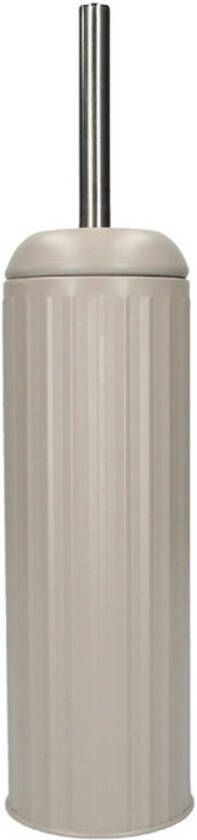 Merkloos Wc-borstel met houder taupe 40 cm Toiletborstels