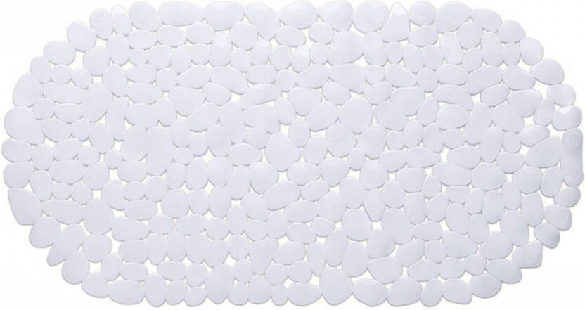 Wicotex Witte anti-slip badmat 68 x 35 cm ovaal Badmatjes