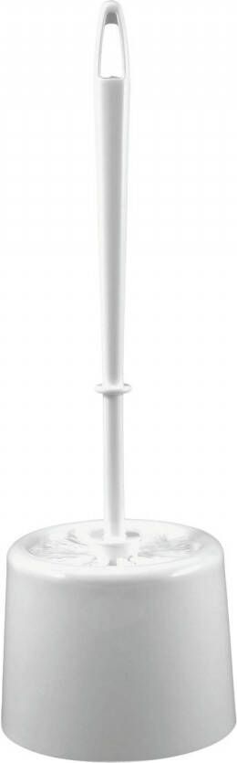 Merkloos Wc-borstel met houder wit 39 x 9 cm rond Toiletborstels