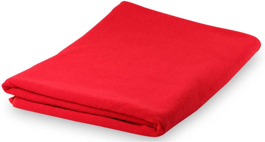 Merkloos Yoga fitness handdoek extra absorberend 150 x 75 cm rood Sporthanddoeken