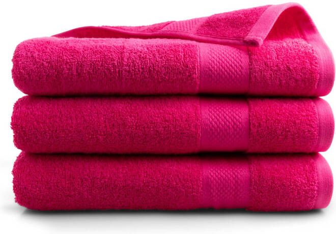 DoubleDry Handdoek Hotel Collectie 3 stuks 70x140 roze